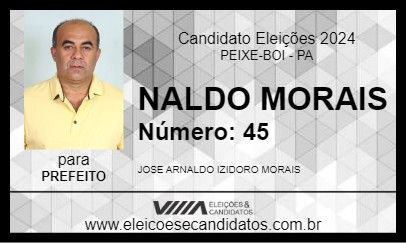 Candidato NALDO MORAIS 2024 - PEIXE-BOI - Eleições