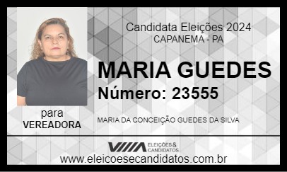 Candidato MARIA GUEDES 2024 - CAPANEMA - Eleições