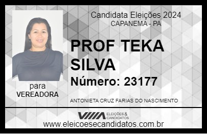 Candidato PROF TEKA SILVA 2024 - CAPANEMA - Eleições