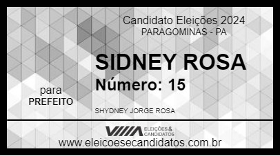 Candidato SIDNEY ROSA 2024 - PARAGOMINAS - Eleições