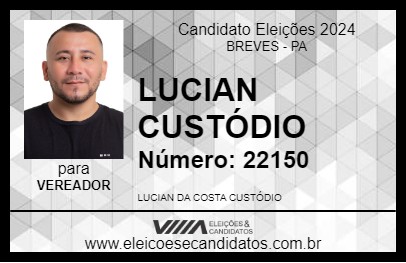 Candidato LUCIAN CUSTÓDIO 2024 - BREVES - Eleições