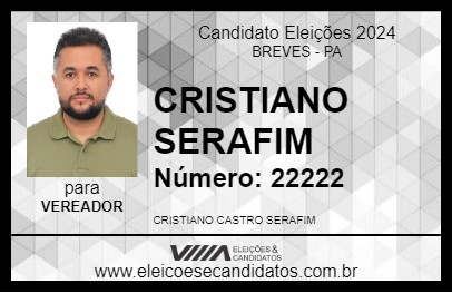 Candidato CRISTIANO SERAFIM 2024 - BREVES - Eleições