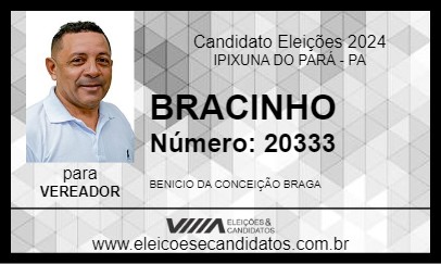 Candidato BRACINHO 2024 - IPIXUNA DO PARÁ - Eleições