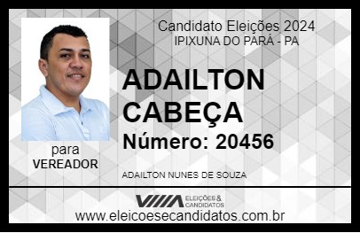 Candidato ADAILTON CABEÇA 2024 - IPIXUNA DO PARÁ - Eleições