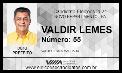 Candidato VALDIR LEMES 2024 - NOVO REPARTIMENTO - Eleições