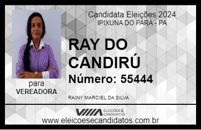 Candidato RAY DO CANDIRÚ 2024 - IPIXUNA DO PARÁ - Eleições