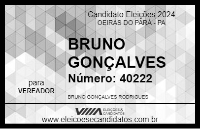 Candidato BRUNO GONÇALVES 2024 - OEIRAS DO PARÁ - Eleições