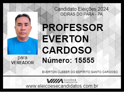 Candidato PROFESSOR EVERTON CARDOSO 2024 - OEIRAS DO PARÁ - Eleições