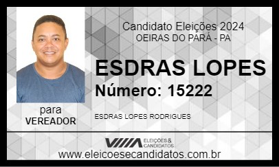 Candidato ESDRAS LOPES 2024 - OEIRAS DO PARÁ - Eleições