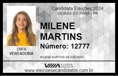 Candidato MILENE MARTINS 2024 - OEIRAS DO PARÁ - Eleições