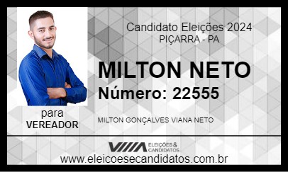 Candidato MILTON NETO 2024 - PIÇARRA - Eleições