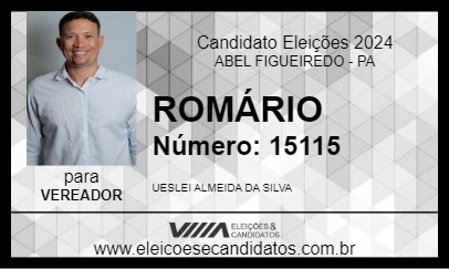 Candidato ROMÁRIO 2024 - ABEL FIGUEIREDO - Eleições