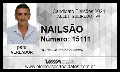 Candidato NAILSÃO 2024 - ABEL FIGUEIREDO - Eleições