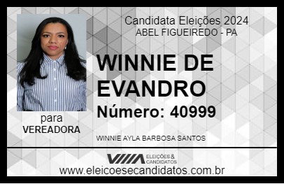 Candidato WINNIE DE EVANDRO 2024 - ABEL FIGUEIREDO - Eleições