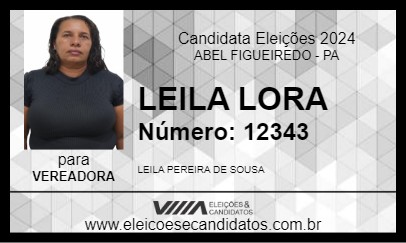 Candidato LEILA LORA  2024 - ABEL FIGUEIREDO - Eleições