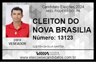 Candidato CLEITON DO NOVA BRASILIA 2024 - ABEL FIGUEIREDO - Eleições