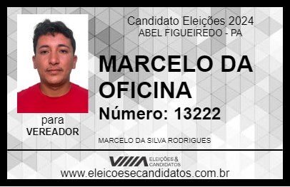 Candidato MARCELO DA OFICINA 2024 - ABEL FIGUEIREDO - Eleições