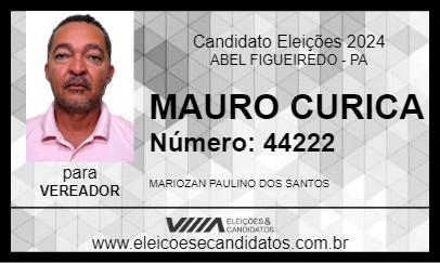 Candidato MAURO CURICA 2024 - ABEL FIGUEIREDO - Eleições