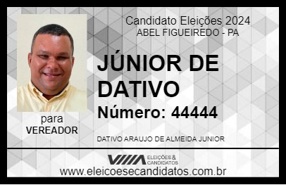 Candidato JÚNIOR DE DATIVO 2024 - ABEL FIGUEIREDO - Eleições