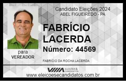 Candidato FABRÍCIO LACERDA 2024 - ABEL FIGUEIREDO - Eleições