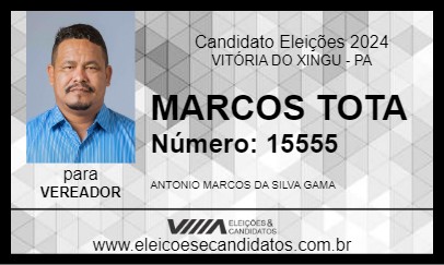 Candidato MARCOS TOTA 2024 - VITÓRIA DO XINGU - Eleições