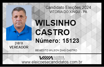 Candidato WILSINHO CASTRO 2024 - VITÓRIA DO XINGU - Eleições