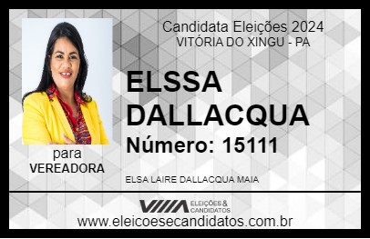 Candidato ELSA DALLACQUA 2024 - VITÓRIA DO XINGU - Eleições