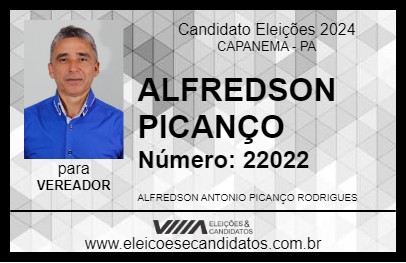 Candidato ALFREDSON PICANÇO 2024 - CAPANEMA - Eleições