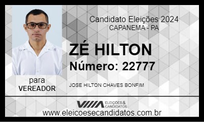 Candidato ZÉ HILTON 2024 - CAPANEMA - Eleições