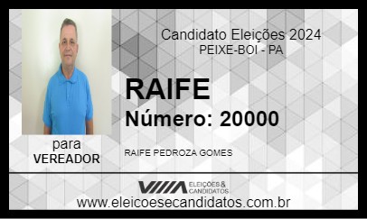 Candidato RAIFE 2024 - PEIXE-BOI - Eleições