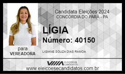 Candidato LÍGIA 2024 - CONCÓRDIA DO PARÁ - Eleições