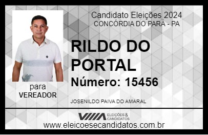 Candidato RILDO DO PORTAL 2024 - CONCÓRDIA DO PARÁ - Eleições