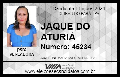 Candidato JAQUE DO ATURIÁ 2024 - OEIRAS DO PARÁ - Eleições