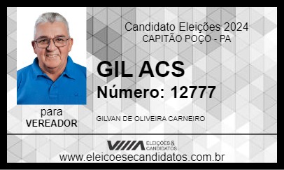 Candidato GIL ACS 2024 - CAPITÃO POÇO - Eleições