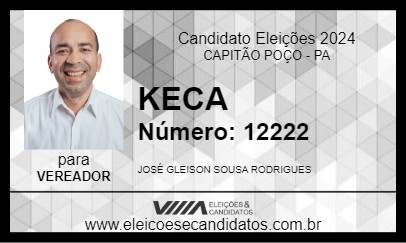 Candidato KECA 2024 - CAPITÃO POÇO - Eleições