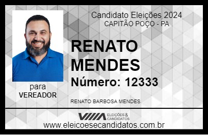 Candidato RENATO MENDES 2024 - CAPITÃO POÇO - Eleições