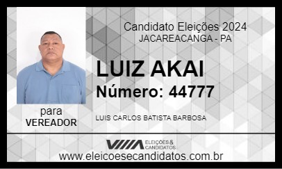 Candidato LUIS AKAI 2024 - JACAREACANGA - Eleições