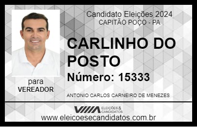 Candidato CARLINHO DO POSTO 2024 - CAPITÃO POÇO - Eleições