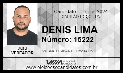 Candidato DENIS LIMA 2024 - CAPITÃO POÇO - Eleições