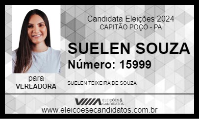 Candidato SUELEN SOUZA 2024 - CAPITÃO POÇO - Eleições