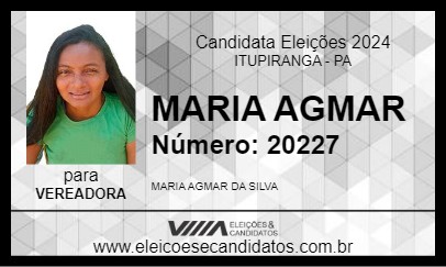 Candidato MARIA AGMAR 2024 - ITUPIRANGA - Eleições