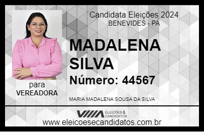 Candidato MADALENA SILVA 2024 - BENEVIDES - Eleições