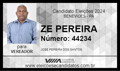 Candidato ZE PEREIRA 2024 - BENEVIDES - Eleições