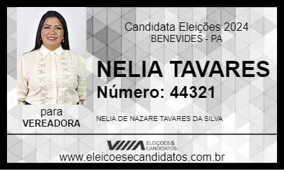 Candidato NELIA TAVARES 2024 - BENEVIDES - Eleições