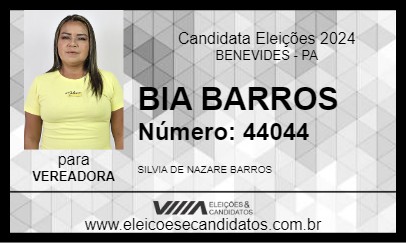 Candidato BIA BARROS 2024 - BENEVIDES - Eleições