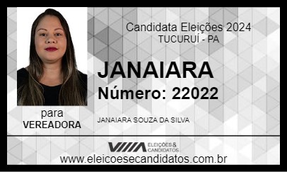 Candidato JANAIARA 2024 - TUCURUÍ - Eleições