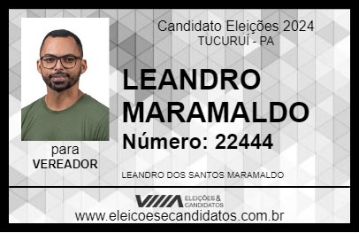 Candidato LEANDRO MARAMALDO 2024 - TUCURUÍ - Eleições