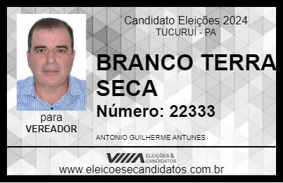 Candidato BRANCO TERRA SECA 2024 - TUCURUÍ - Eleições