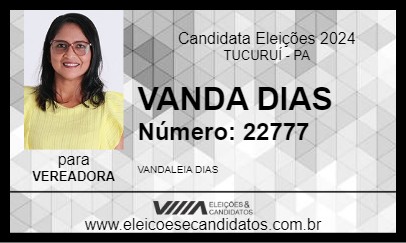 Candidato VANDA DIAS 2024 - TUCURUÍ - Eleições