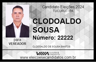 Candidato CLODOALDO SOUSA 2024 - TUCURUÍ - Eleições